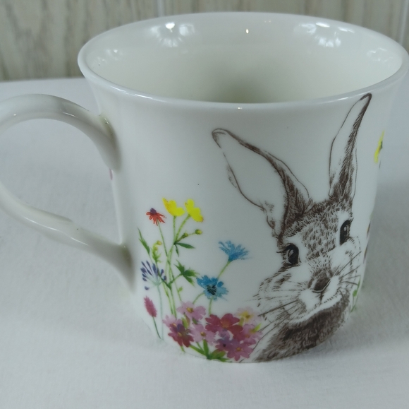 Bunny In Wildflower Meadow Stechcol Bone China Forest Gracie Rabbit Mug GBC - Picture 3 of 8